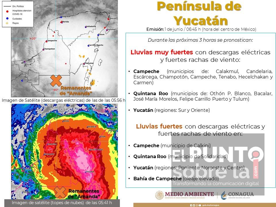 Lluvias y más lluvias durante las próximas horas