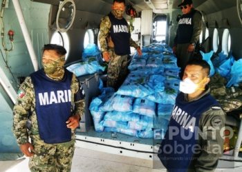 Armada de México continúa brindando apoyos a la población en el municipio de bacalar, tras el paso de la tormenta tropical “Cristóbal”