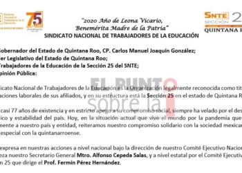Piden al Congreso y al gobernador «cese inmediato» de la Secretaría de Educación en Quintana Roo