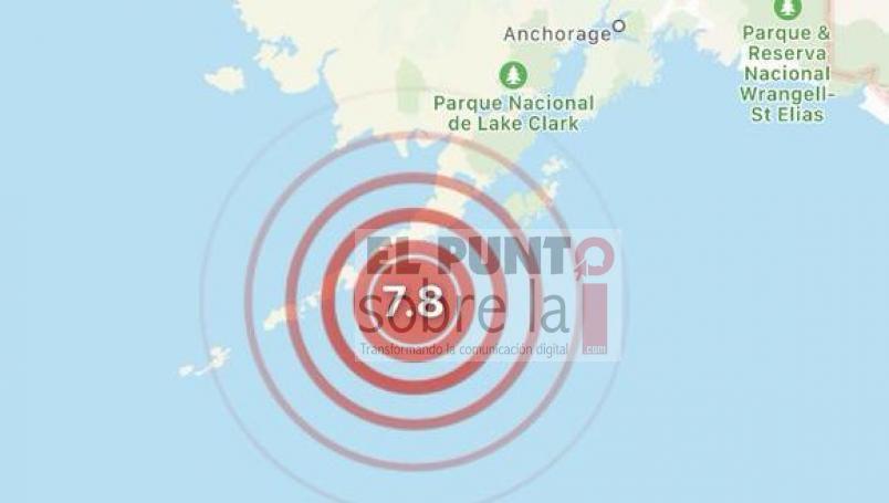 Sismo en Alaska de magnitud preliminar 7,8; cancelan alerta de tsunami