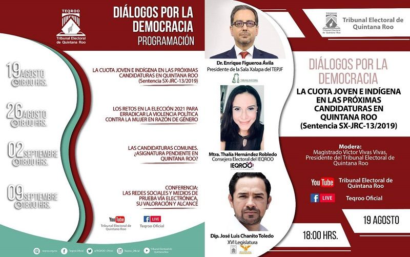 Organiza el TEPJF importante evento virtual denominado Diálogos por la Democracia