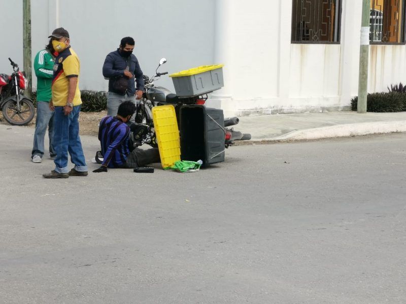 Motociclista resulta lesionado