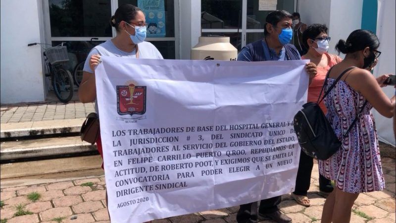 Trabajadores cansados de Poot Vázquez se considere, un jerarca de la dirigencia sindical