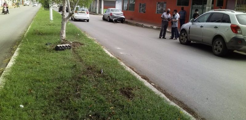Descuido provoca accidente