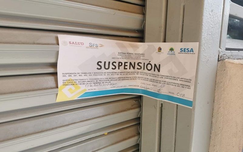 Suspenden de manera temporal restaurante de mariscos