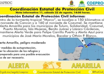 Tormenta tropical “Marco” continúa su trayecto rumbo al Golfo de México