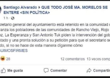 Pobladores de La esperanza detienen a secretario general del ayuntamiento de José María Morelos