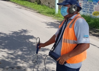 Trabaja CAPA Othón P. Blanco en operativo de detección de fugas en el sector Aeropuerto de Chetumal
