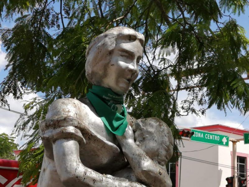 Parque a la madre en la ciudad de Felipe Carrillo Puerto también fue escenario del movimiento a favor del aborto legal