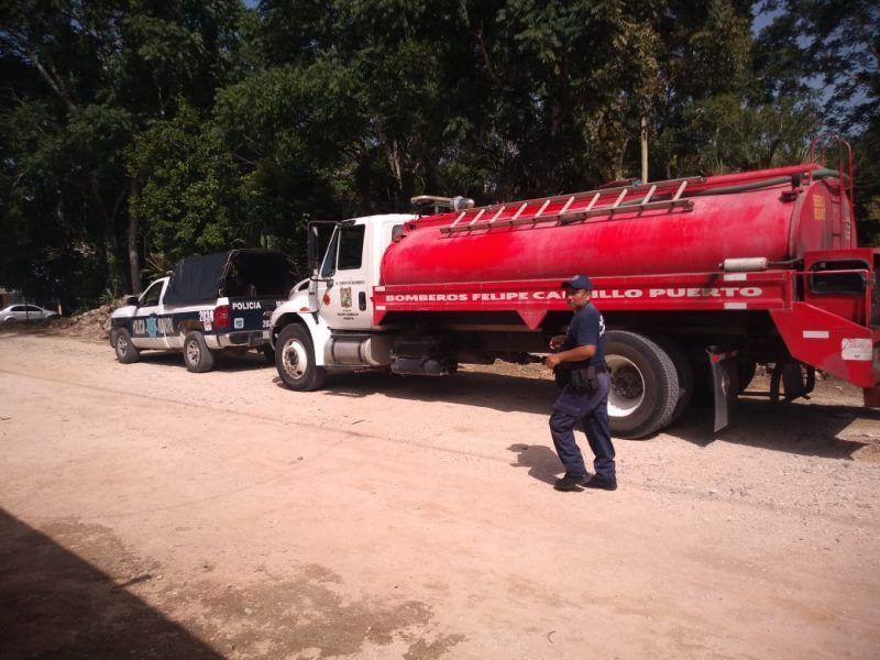 Los bomberos de Felipe Carrillo Puerto se quedaron como chinitos