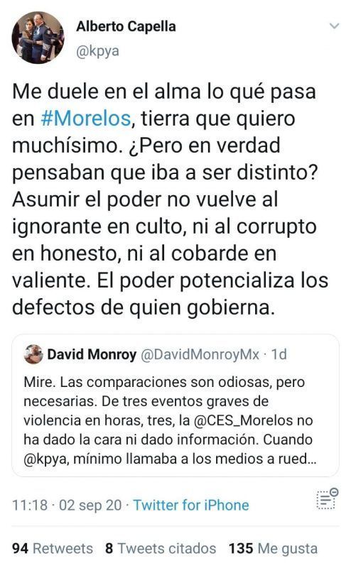 Noche violenta en Cancún y Capella preocupado por Morelos