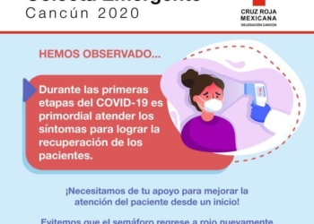 Cruz Roja atendió 1400 casos de Covid-19 en Cancún