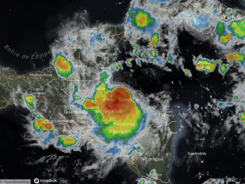 Tormenta tropical «Nana» ubicada a 70 km de la costa de Belice