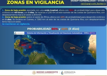 Zona de baja presión evolucionó a depresión tropical “Dieciséis”
