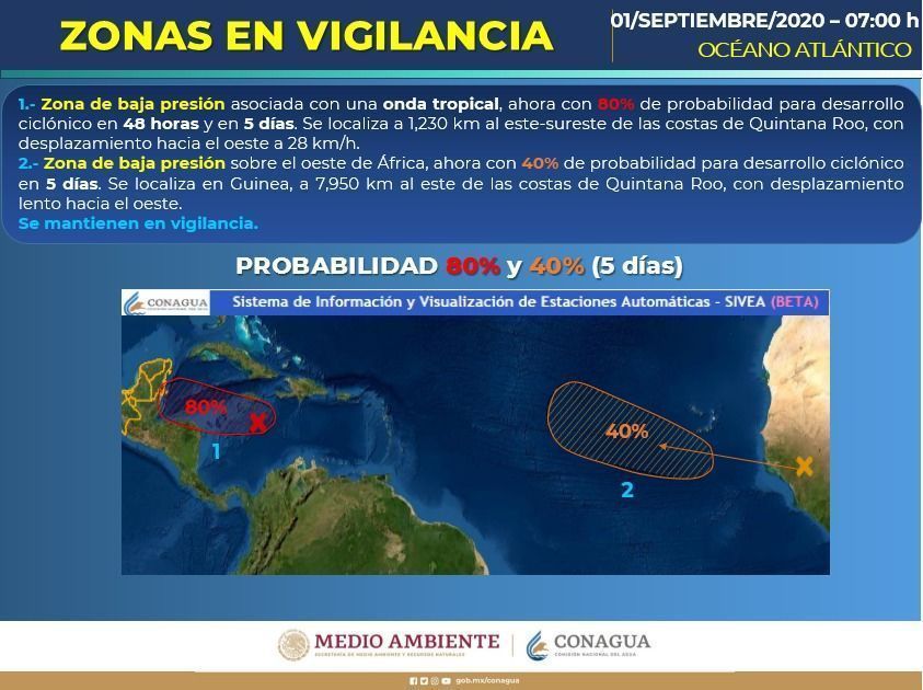 Zona de baja presión evolucionó a depresión tropical “Dieciséis”