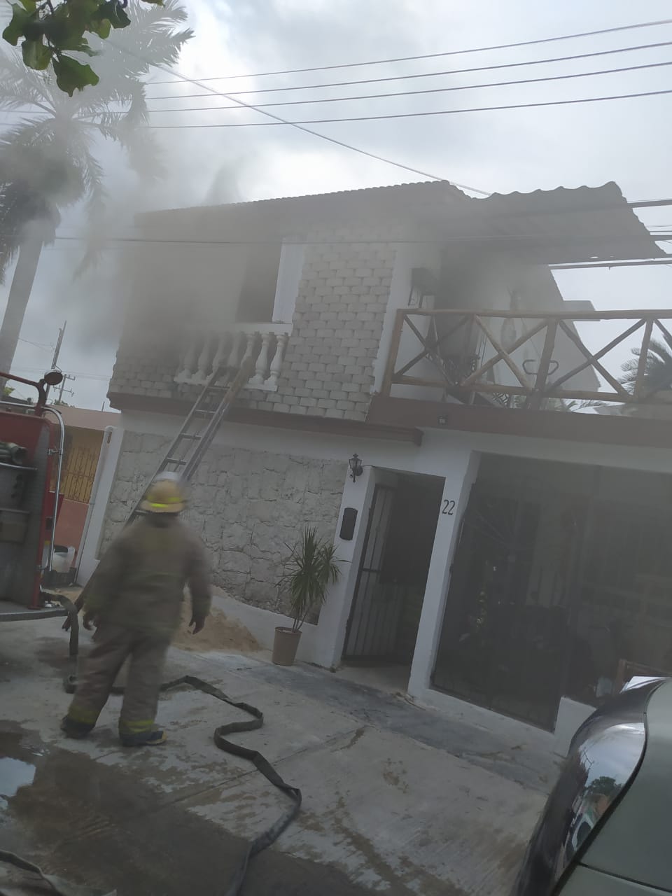 Se registra incendio en la colonia Aarón Merino