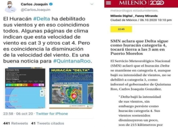 Pifia de Carlos Joaquín: contradigo al Servicio Meteorológico Nacional