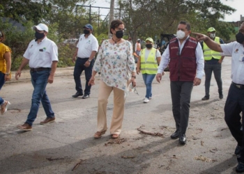 Recorrieron autoridades estatales y municipales afectaciones de Zeta y puesta en marcha de reactivación
