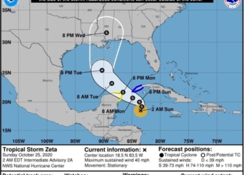 La depresión tropical “veintiocho” evolucionó a tormenta tropical #Zeta