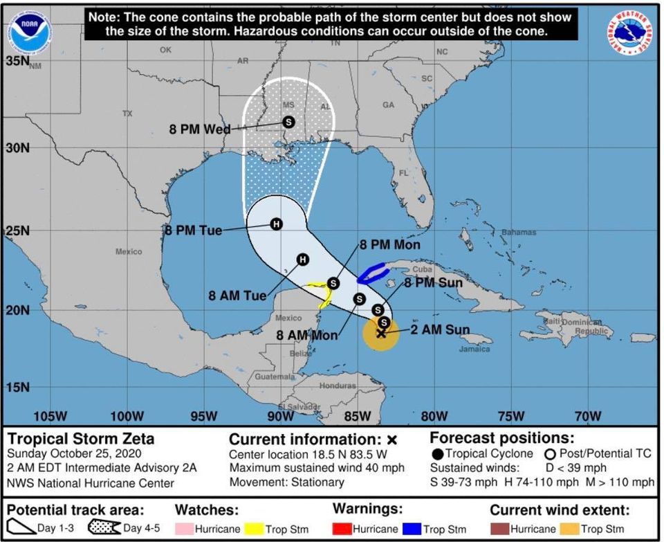 La depresión tropical “veintiocho” evolucionó a tormenta tropical #Zeta
