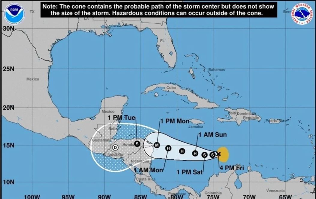 Tormenta tropical «Iota» avanza hacia Centroamérica; sería huracán el lunes