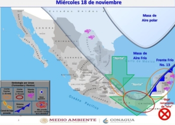 Miércoles de #Lluvias fuertes e intensas en la Península de Yucatán
