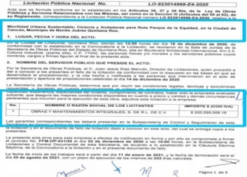 Se confirma millonaria “mega obra” de Cancún para Humberto Vivanco Barceló, “consentido” de la SEOP