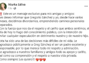 Greg Sánchez y Niurka confirman su divorcio