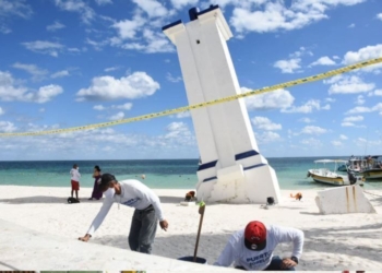Se realiza trabajos de mantenimiento en la ventana al mar