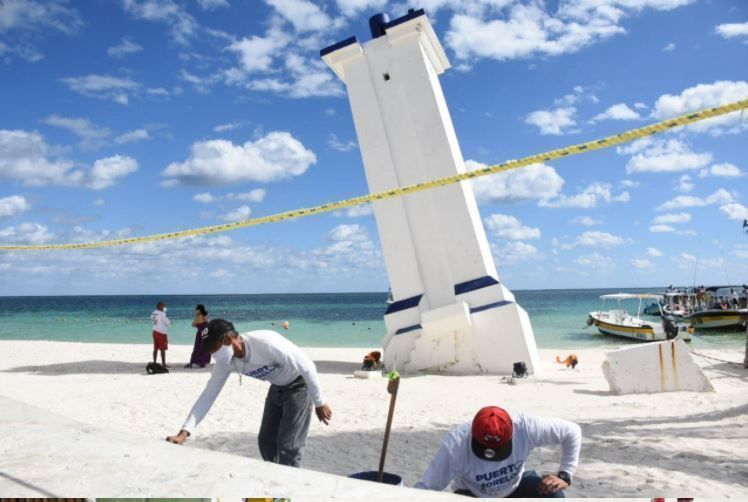 Se realiza trabajos de mantenimiento en la ventana al mar