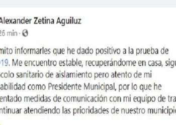 Presidente municipal de Bacalar da positivo a COVID-19