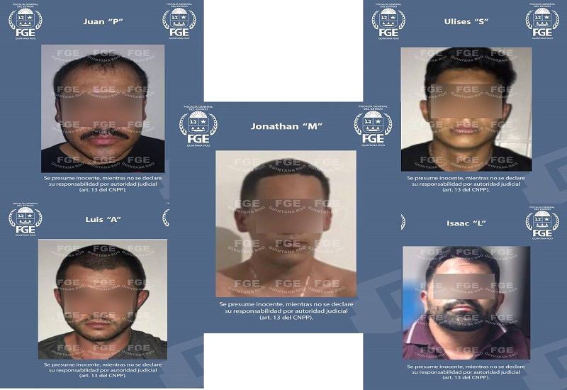 Captura FGE a 5 sujetos implicados en delitos,secuestro, homicidio calificado, desaparición forzada y robos