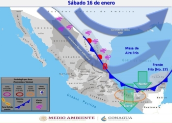 Frente frío número 26 deja temperaturas frescas en Quintana Roo