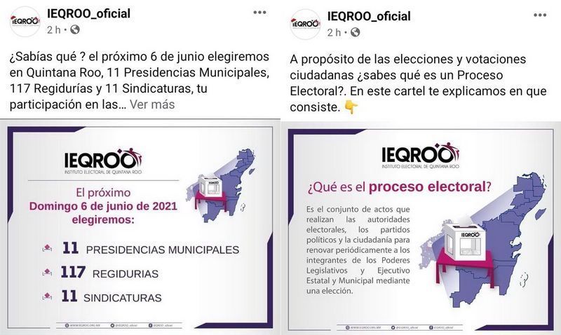 Promueve IEQROO a través de sus plataformas digitales elecciones 2021 en Quintana Roo