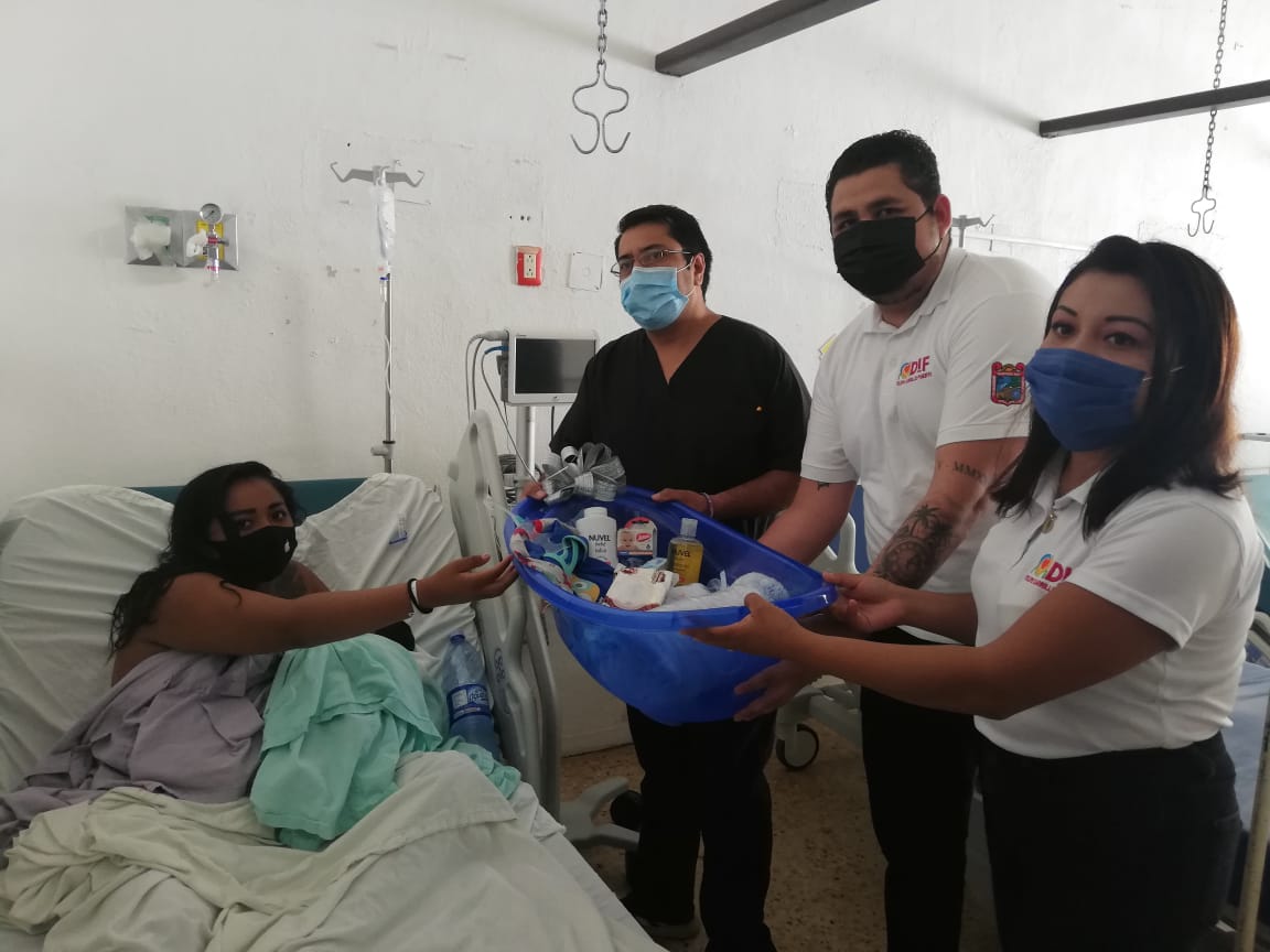 El primer bebé de 2021 en el municipio de Felipe Carrillo Puerto nació a las 00:25 horas