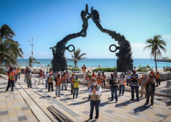 Reconoce Laura Beristain a trabajadores por contribuir a la remodelación de zona turística