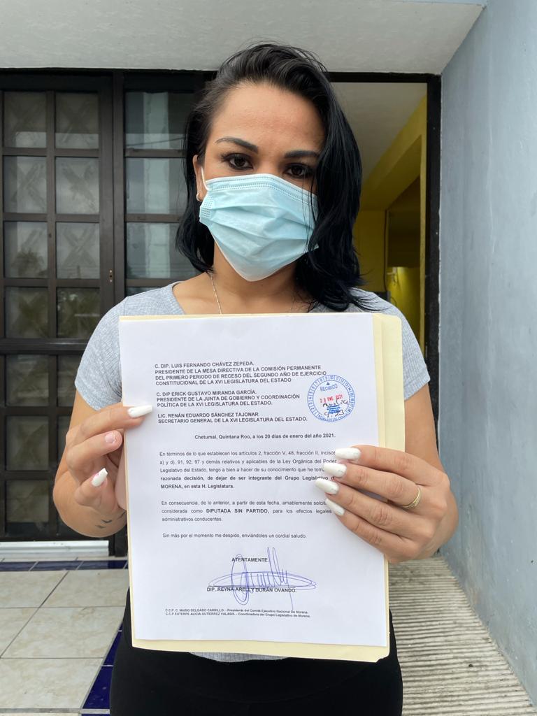 Por congruencia, me separó de la bancada de Morena en el Congreso del Estado: Reyna Durán