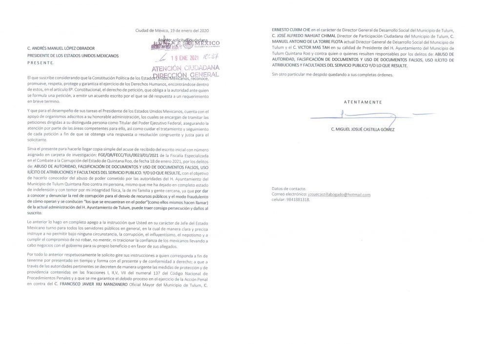 Destapan “cañería de corrupción” en Tulum; denuncian a Víctor Mas Tah por presunto fraude por 13 millones de pesos