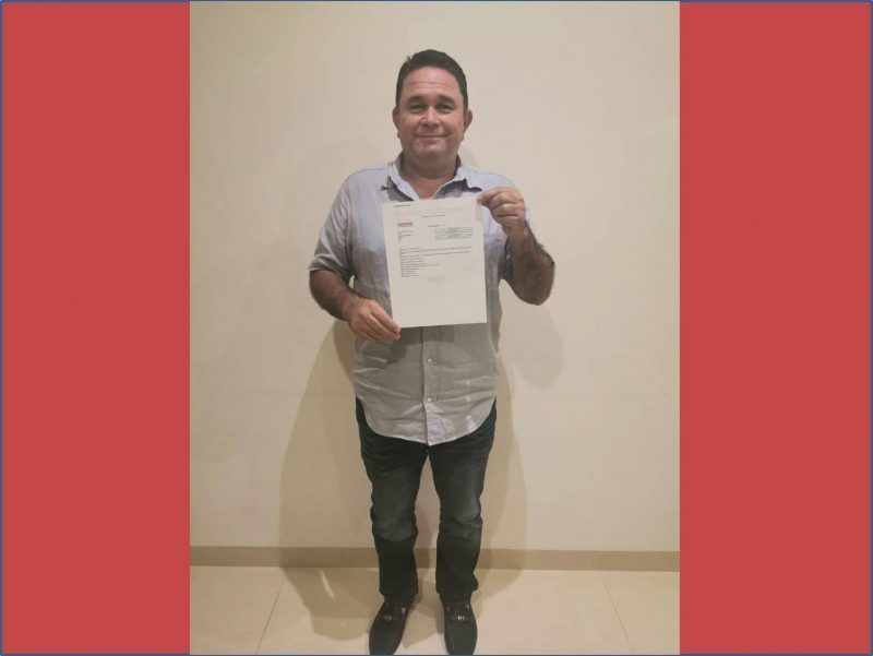 Luis Carrillo se registró como aspirante a candidatura por MORENA a la presidencia municipal