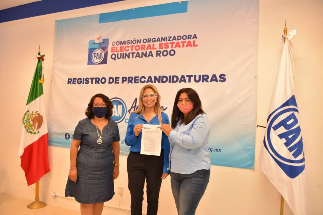 Lilí Campos se registra ante el PAN como aspirante a Presidente Municipal de Solidaridad