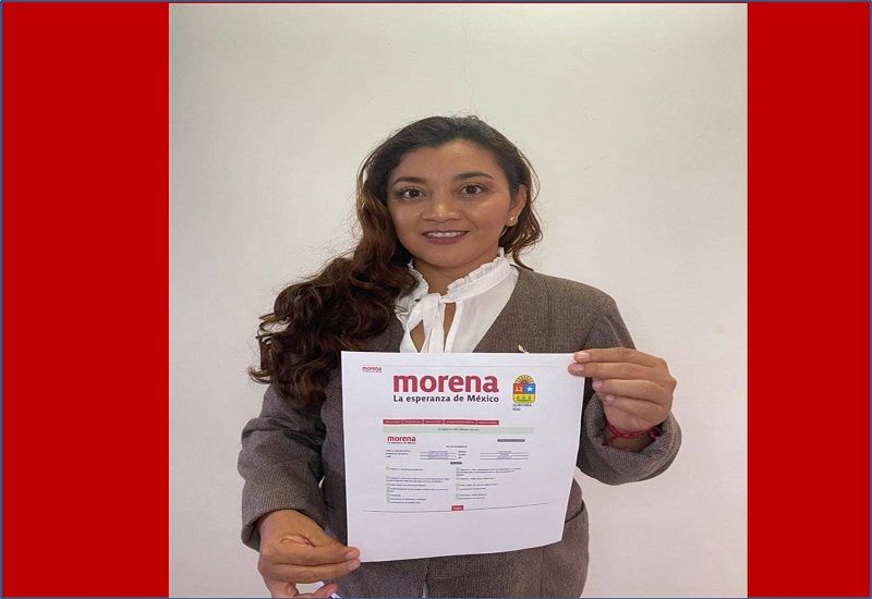 Cindy Livier se registra en busca de la candidatura a la presidencia municipal del municipio de Othón P. Blanco