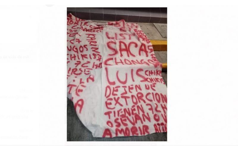Narcomanta con advertencia de muerte a presuntos extorsionadores que operan en Felipe Carrillo Puerto