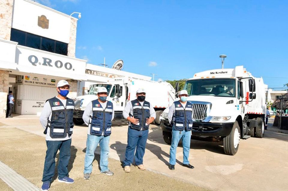 Refuerza Ayuntamiento de Tulum trabajo de limpia con siete nuevos camiones recolectores