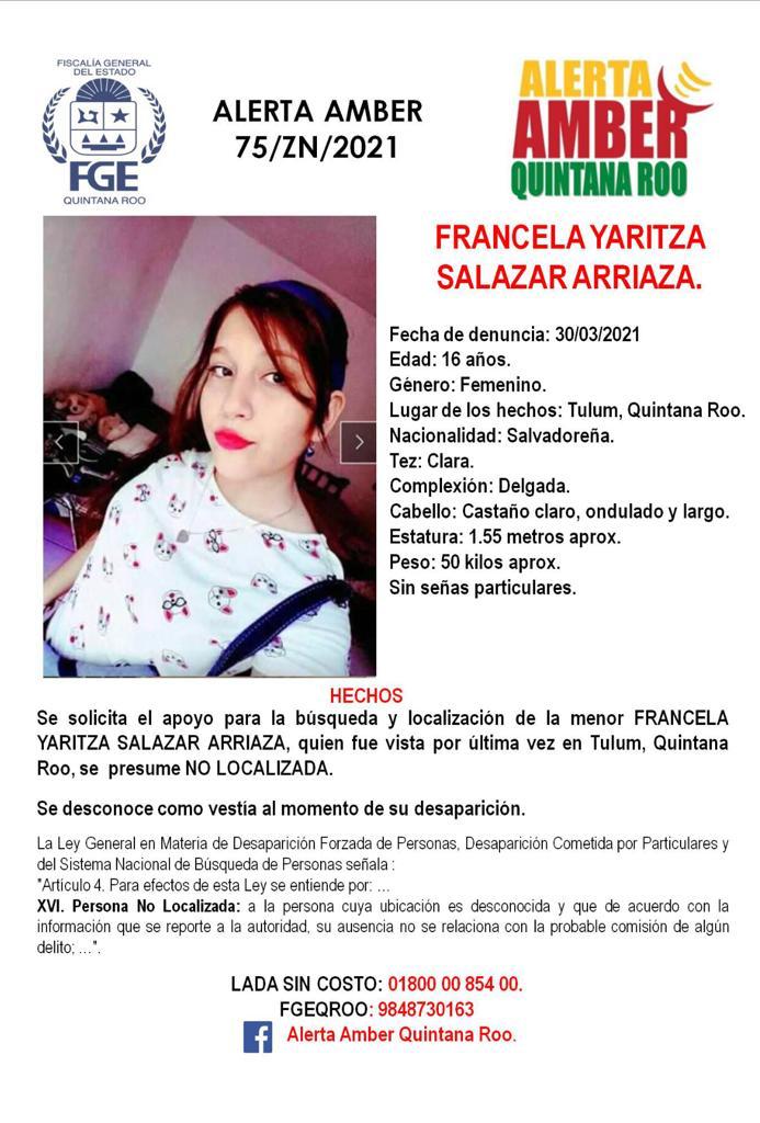 Aparece menor salvadoreña, se presenta en oficinas de Fiscalía en Tulum