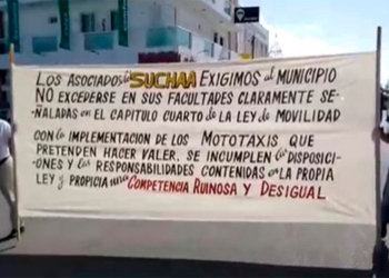 Protestan contra la autorización de mototaxis en Othón P. Blanco