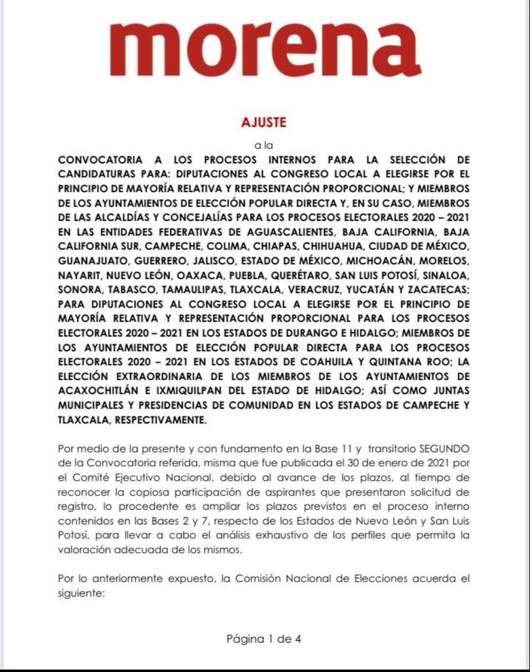 Aún nada para nadie en Morena; se aplaza la fecha para la elección de candidatos