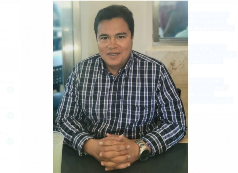 Adrián Ortíz Jara, aspirante a dirigir el Sindicato de Transportistas Caja Blanca