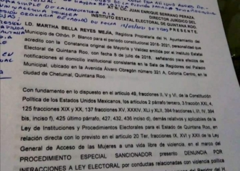 Denuncia regidora a compañero en Chetumal por violencia de género