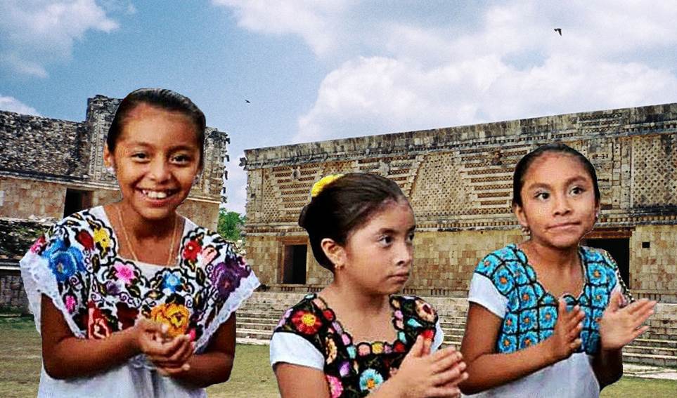 Niños felices, lecciones mayas