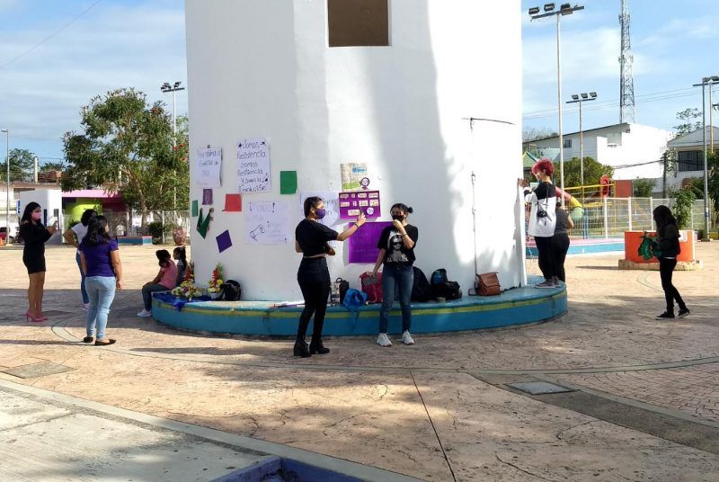 Colectivo feminista «Foránea Segura» se reúne para exigir justicia por el feminicidio de Jade Matu Pérez